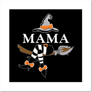 mama witch halloween Posters and Art